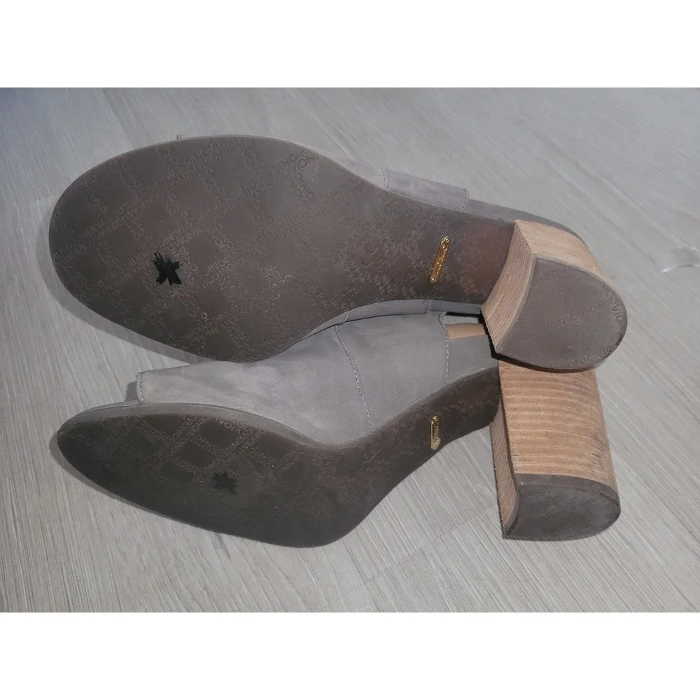 Mossimo Brown Faux Leather‎ Suede Tall Block Heel Boots 096/07/1044 7.5 Bohemian
